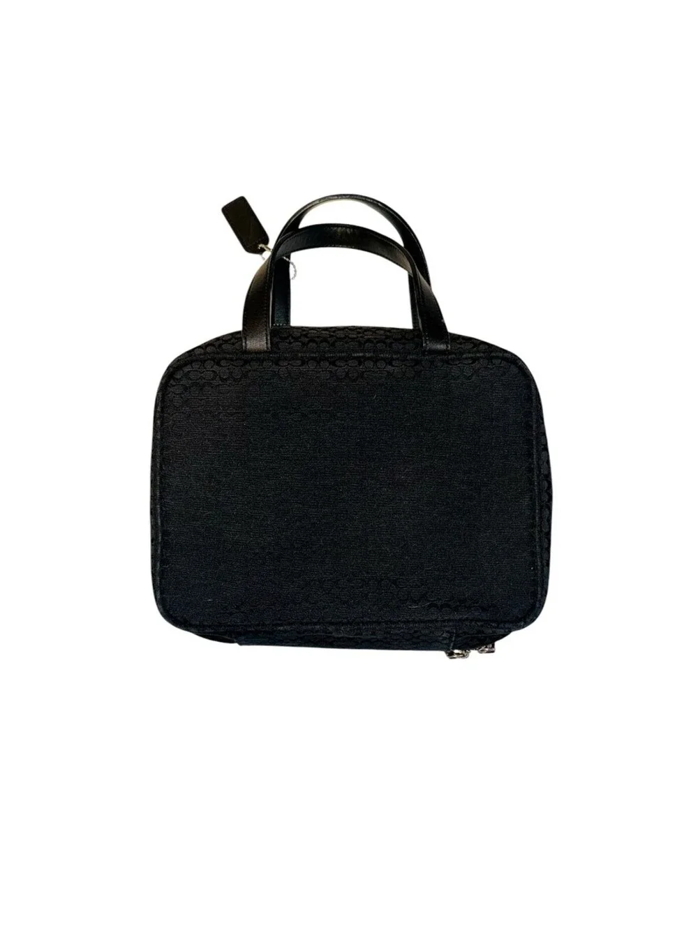 Coach Black Signature Jacquard Travel Organizer Bag
